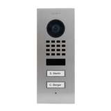 DoorBird IP Intercom Video Door Station D1102V, Flush Mount 2 Button, Stainless Steel Metallic Finish