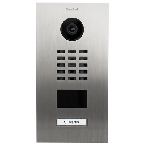 DoorBird IP Intercom Video Door Station D2101V - Metallic Finish - Flush backbox and Surface backbox available separately