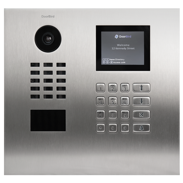 DoorBird IP Intercom Video Door Station D21DKH, Stainless Steel, Display Module, Keypad, RFID Flush or Surface mount backbox sold separately