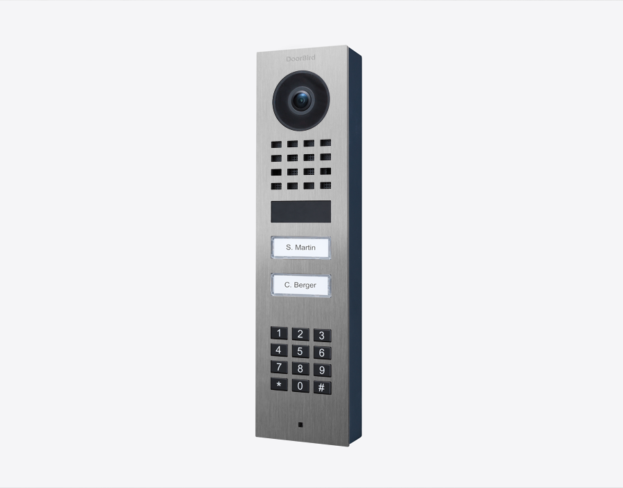 DoorBird IP Intercom Video Door Station D1102KV Button with Keypad,  SURFACE MOUNT Stainless PVD PC finishes