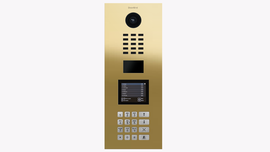DoorBird IP Intercom Video Door Station D21DKV, Stainless Steel, Display Module, Keypad, RFID - Flush or Surface mount backbox sold separately