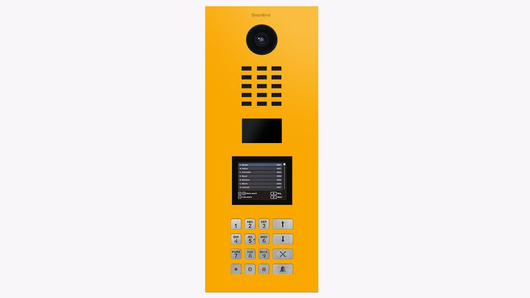 DoorBird IP Intercom Video Door Station D21DKV, Stainless Steel, Display Module, Keypad, RFID - Flush or Surface mount backbox sold separately