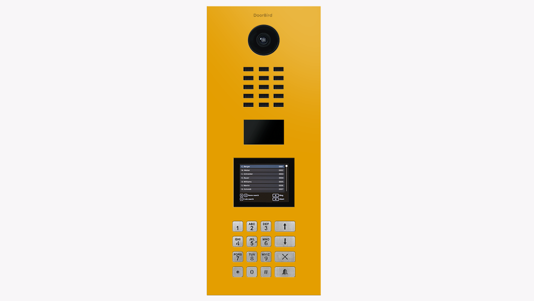 DoorBird IP Intercom Video Door Station D21DKV, Stainless Steel, Display Module, Keypad, RFID - Flush or Surface mount backbox sold separately
