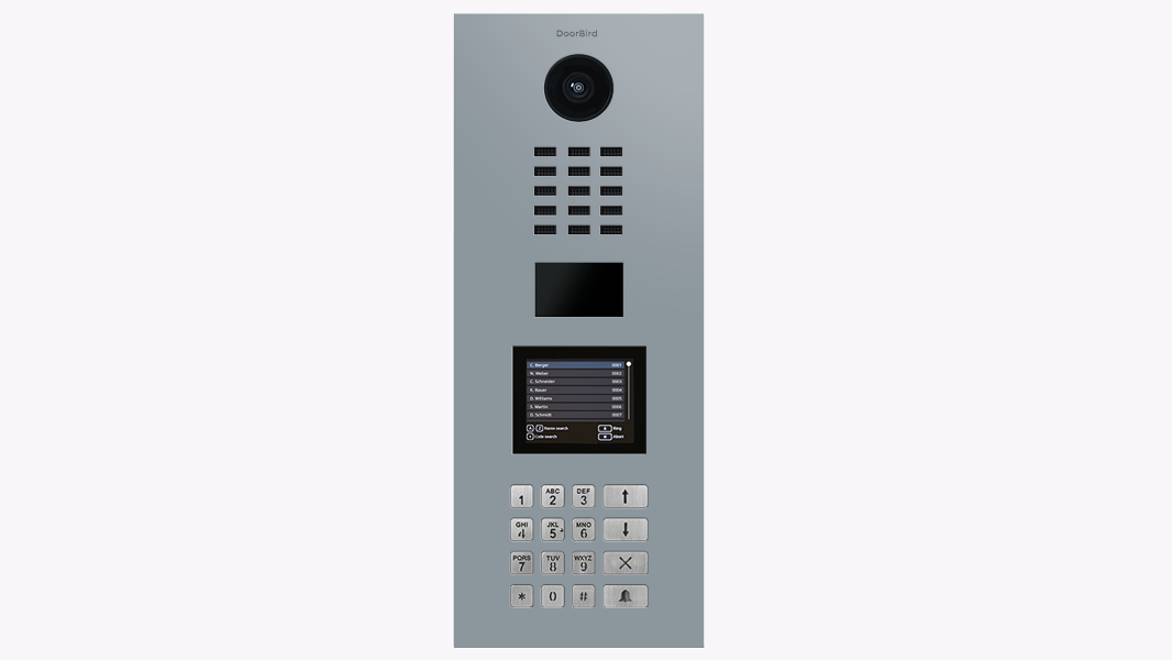 DoorBird IP Intercom Video Door Station D21DKV, Stainless Steel, Display Module, Keypad, RFID - Flush or Surface mount backbox sold separately