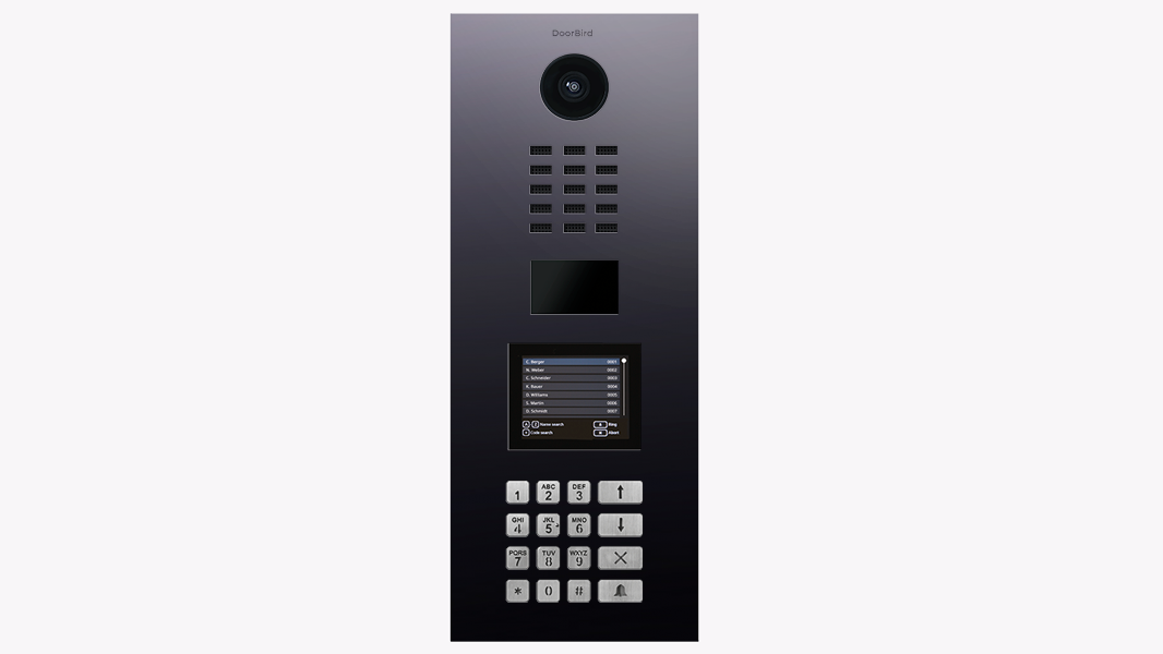 DoorBird IP Intercom Video Door Station D21DKV, Stainless Steel, Display Module, Keypad, RFID - Flush or Surface mount backbox sold separately