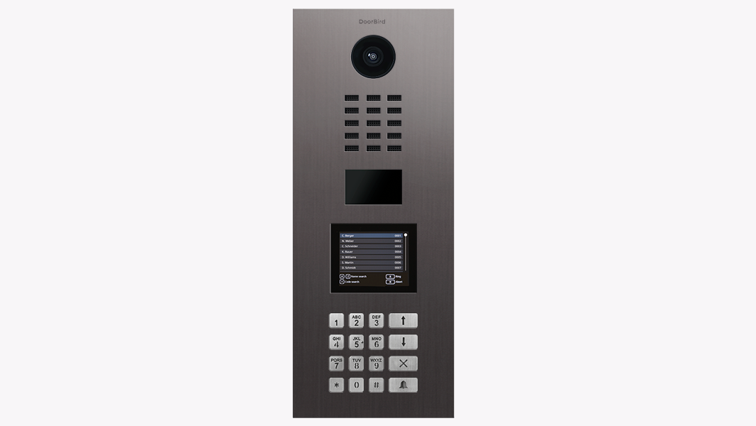 DoorBird IP Intercom Video Door Station D21DKV, Stainless Steel, Display Module, Keypad, RFID - Flush or Surface mount backbox sold separately