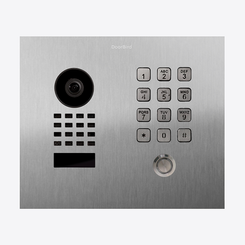 REFURBISHED : DoorBird IP Intercom Video Door Station D1101KH, Flush Mount with Keypad, V2A, Classic Button