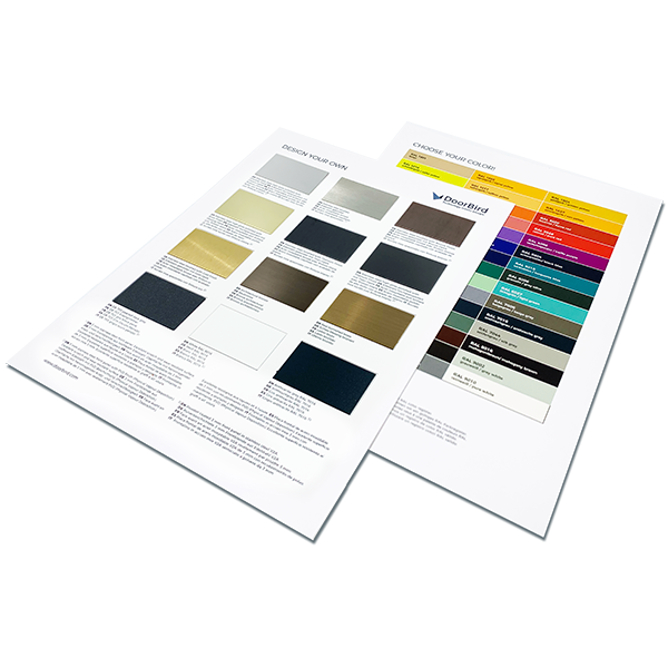 D21* Material and colour palette selection sheet