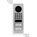 DoorBird IP Intercom Video Door Station D1102V, Surface Mount, 2 Button, Stainless Steel Metallic Finish