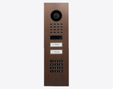 DoorBird IP Intercom Video Door Station D1102KV 2 Button with Keypad, FLUSH MOUNT Stainless / PVD / PC finishes