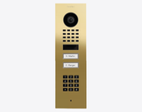 DoorBird IP Intercom Video Door Station D1102KV 2 Button with Keypad, FLUSH MOUNT Stainless / PVD / PC finishes