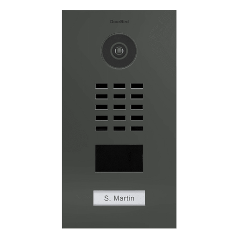 DoorBird IP Intercom Video Door Station D2101V - Semi-Gloss - Flush backbox and Surface backbox available separately