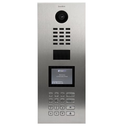 DoorBird IP Intercom Video Door Station D21DKV, Stainless Steel, Display Module, Keypad, RFID - Flush or Surface mount backbox sold separately